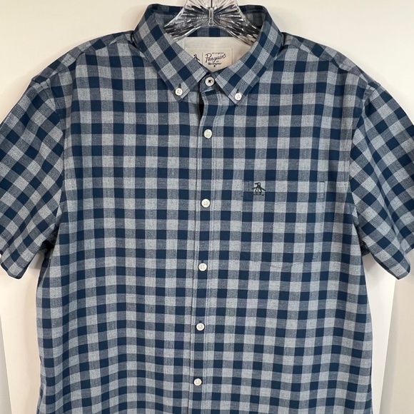 Original Penguin Men's Size L Short Sleeve Button Down Shirt - Picture 1 of 5